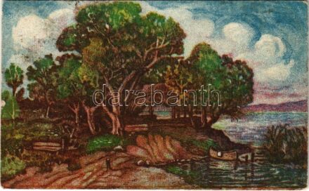 1926 Balaton, halásztanya. Balatoni Szövetség kiadása (gyűrődések / creases)
