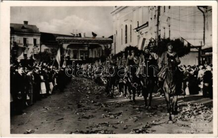 1940 Marosvásárhely, Targu Mures; bevonulás. Sárai E. 54. / entry of the Hungarian troops