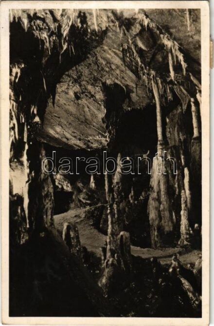 1938 Aggtelek-Jósvafő, Baradla cseppkőbarlang, 'Pokol torka'. Kessler Hubert felvétele (fl)