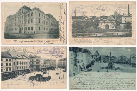 Olomouc, Olmütz; 4 pre-1905 postcards