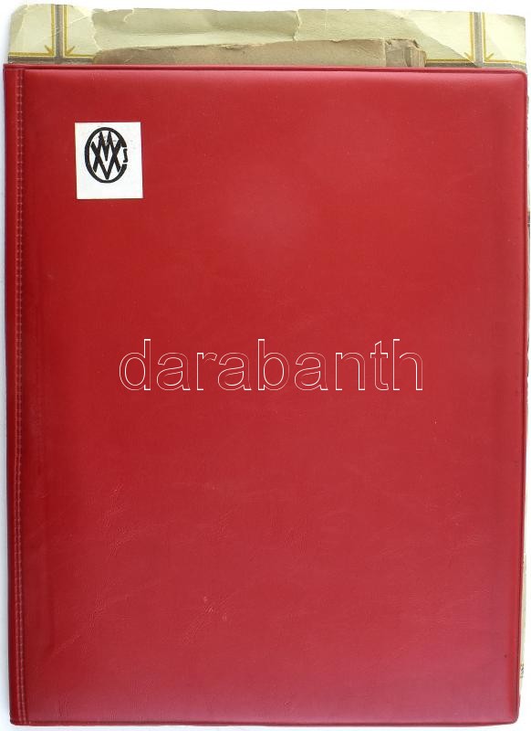 cca 1970-1980 Csepel Vas- és Fémművek 10 db oklevél, emléklap, ill. hivatalos levél + egy komplett személyi akta, káderlap, ritka!