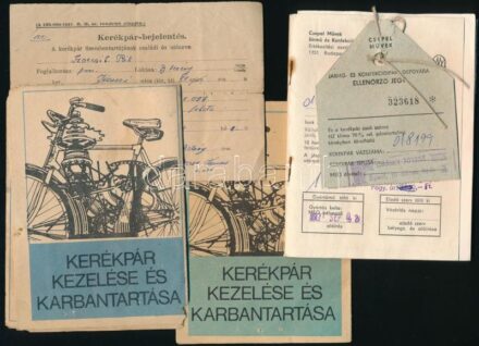 Csepel kerékpár ismertetője, jótállás, stb., 5 db