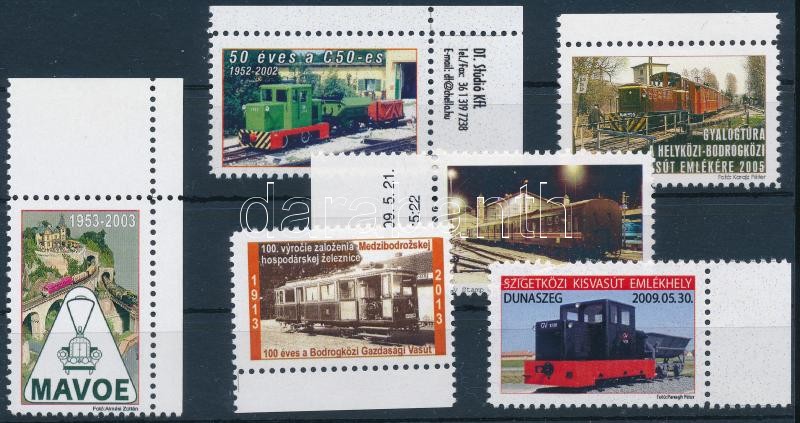 1999-2013 Vasutak 6 db klf. levélzáró