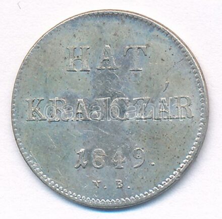 1849NB 6kr Ag T:2 Adamo B3