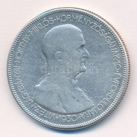 1930. 5P Ag 'Horthy jobbra' T:3 Adamo P8