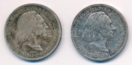 1936. 2P Ag 'Liszt Ferenc' (2x) T:1-,2 patina Adamo P7