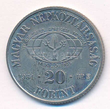 1984. 20Ft Cu-Ni 'FAO - Védd az erdőt' T:1- Adamo EM80, EM81