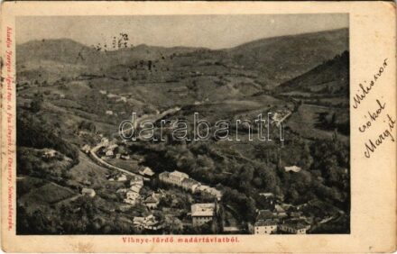 Vihnye, Vihnyefürdő, Kúpele Vyhne; madártávlatból. Joerges Ágost özv. és fia kiadása / general view, spa (fl)