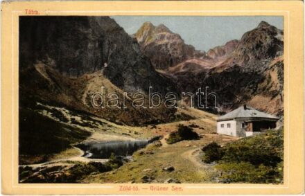 1912 Tátra, Vysoké Tatry; Zöld-tó. Feitzinger Ede No. 792. / Grüner See / lake