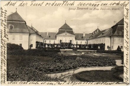 1915 Tavarnok, Tovarníky (Nagytapolcsány, Topolcany); Schloss Tavarnok bei Nagy-Tapolcsan / Tavarnoki (Stummer) kastély / castle + 'Vörös-Kereszt Kisegítőkórház Tavarnok' (EK)