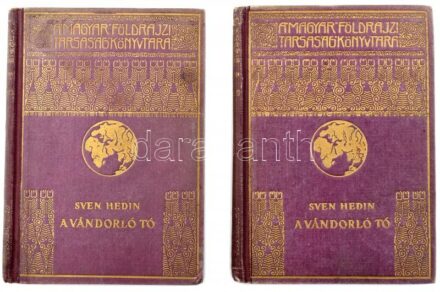 Sven Hedin: A vándorló tó. I-II. köt. Ford.: Mezey Dénes. A Magyar Földrajzi Társaság könyvtára. Bp., [1940], Franklin-Társulat. Fekete-fehér képekkel illusztrálva. Kiadói gazdagon aranyozott egészvászon sorozatkötés, kopott