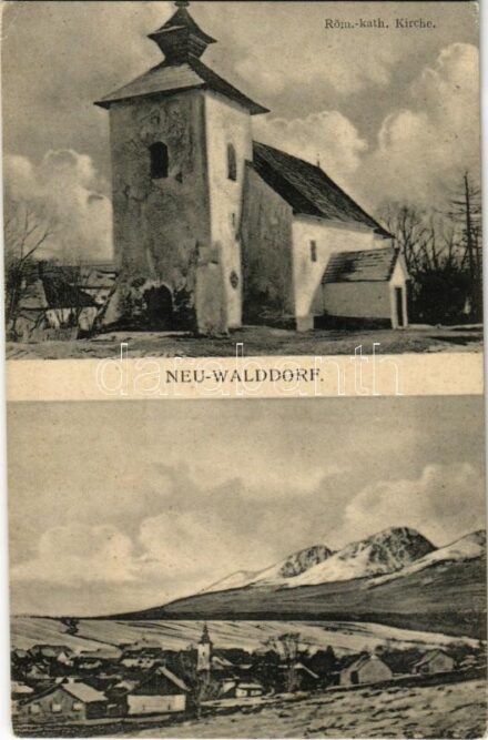 1938 Alsóerdőfalva, Újleszna, Neu-Walddorf, Nová Lesná; Római katolikus templom / Roman Catholic church (EK)