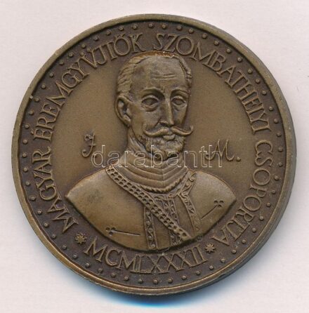 Kiss Sándor (1925-1999) 1982. 'MÉE Szombathelyi csoportja - Jurisics Miklós / Kőszeg' Br emlékérem (42,5mm) T:1 Adamo SH2