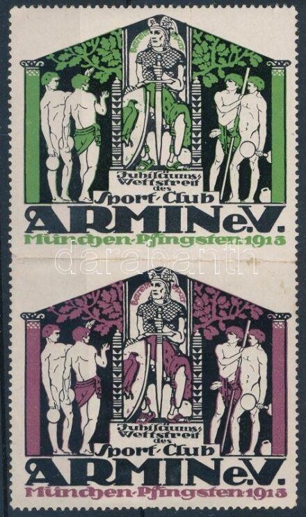 Armin eV. kiállítási levélzáró pár