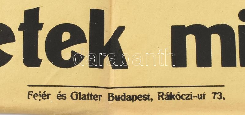 1922 48-as Kossuth Párt, G Fabinyi Lili két politikai választási plakát. Egyik sérült 64x46 cm - Image 3