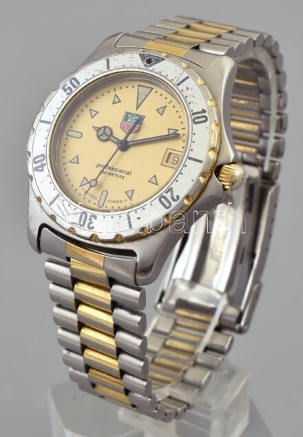 Tag Heuer férfi karóra, quartz szerkezettel, analóg kijelzős, dátumfunkciós, fémíjjal, működik, kopott, karcos,d:40 mm
