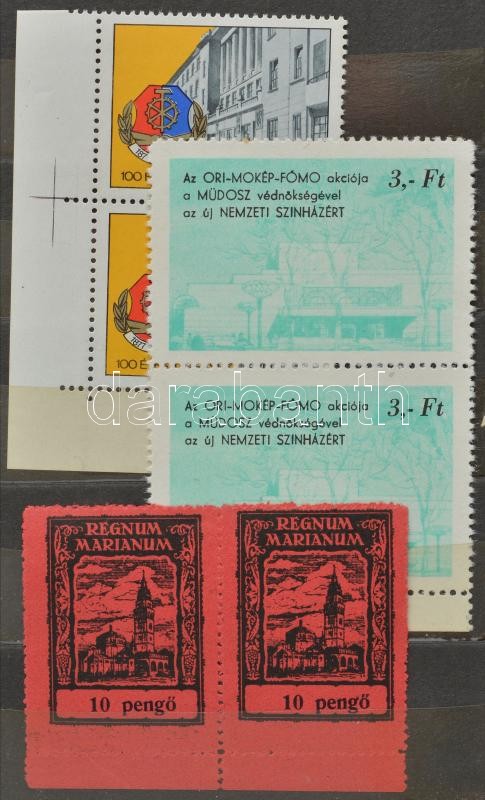 Levélzáró kis gyűjtemény: 57 db magyar levélzáró kis berakóban