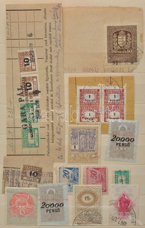1873-1960 kb 220 db magyar okmánybélyeg közepes berakóban - Image 2