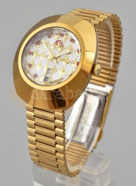 Rado női karóra, automata szerkezettel, analóg kijelzős, fémszíjjal, működik, kopott, d:37 mm