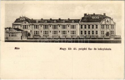 1918 Mór, M. kir. állami polgári fiú- és leányiskola. Reszler J. kiadása (EK)