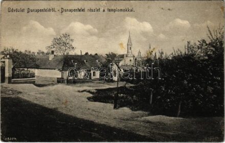 Dunaújváros, Dunapentele, Sztálinváros; Dunapentelei részlet a templomokkal (Rb)