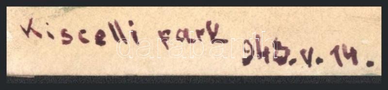 Jelzés nélkül: Kiscelli park, 1948. Akvarell, papír, apró felületi sérüléssel, 24x34 cm - Image 2