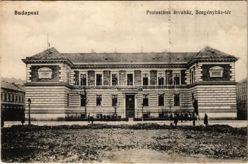 Budapest VII. Protestáns árvaház. Szegényház tér (mai Rózsák tere)
