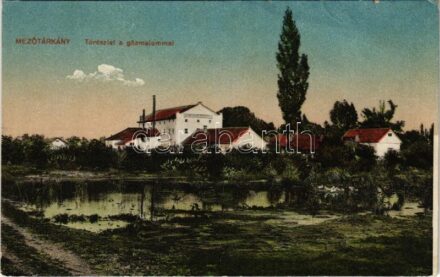 Mezőtárkány, tó részlet és Illés János gőzmalom