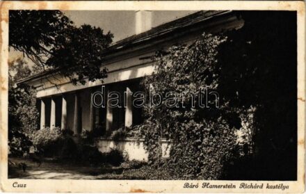 1944 Csúz, Cúz, Dubník; Báró Hamerstein Richárd kastélya / castle (fl)