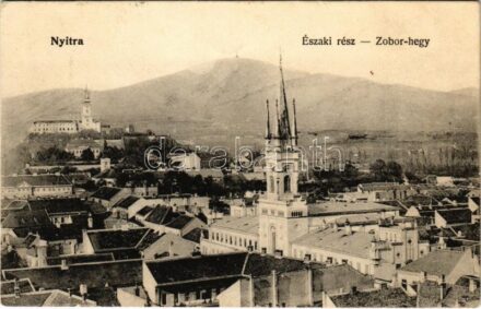 Nyitra, Nitra; Északi rész, Zobor-hegy, Püspöki vár. Fürst Sz. kiadása / general view, bishop's castle (Rb)