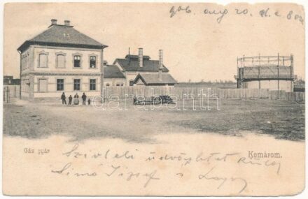 1906 Komárom, Komárno; Gázgyár. E.D. 'Pannonia' 58. sz. / gas factory, gas plant (b)