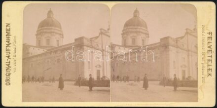 cca 1890 Assisi, Santa Maria degli Angeli, sztereófotó, Brand J. Temesvár, 9×18 cm