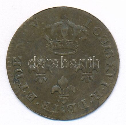 Francia Guyana / Cayenne 1789A 2s Ag (0.208) T:2- French Guiana / Cayenne 1789A 2 Sous Ag (0.208) C:VF Krause KM#1