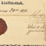 1871 Sopron, a Dunántúli Ágost. Hitv. Ev. Egyházkerület Soproni Evangélikus Tanítóképezdéjének tanítóképezdei tanfolyamának díszes oklevele, viaszpecséttel, aláírásokkal. - Image 2