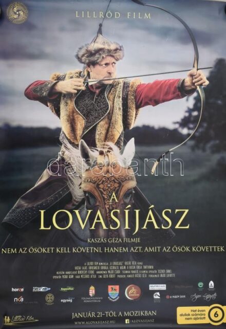 2015 A lovasíjász filmplakát, Kaszás Géza filmje Kassai Lajos lovasíjászról, feltekerve, 98×68 cm