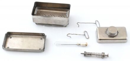 Retró orvosi sterilizáló 13x7x6cm