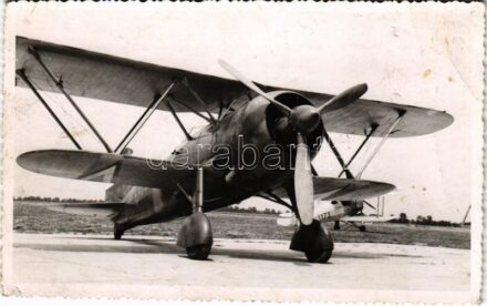 Magyar Királyi Honvéd Légierő Fiat Cr.42 típusú vadászgépe / WWII Hungarian military, Royal Hungarian Air Force Fiat CR.42 Falco single-seat sesquiplane fighter. photo (EB)