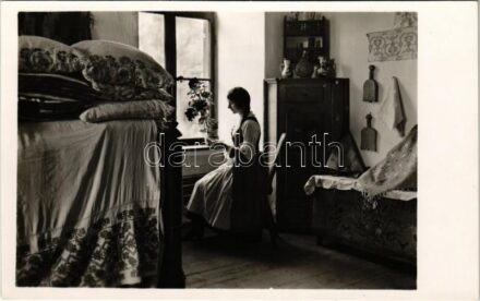 Székely szoba. Andory Aladics Zoltán mérnök felvétele (Csíkszereda) / Transylvanian folklore, Székely room interior