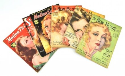 cca 1931 6 db amerikai és angol filmes, mozis újság The New Movie, Modern Screen, Screenland, Motion Picture