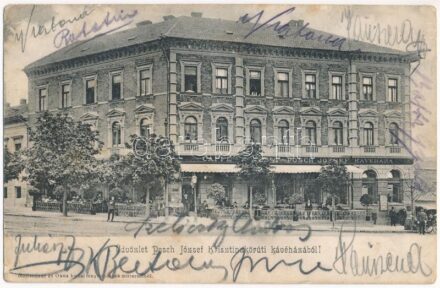 Budapest I. Krisztina körút, Posch József kávéháza. Hollenczer és Okos budai fényképészek műterméből (EB)
