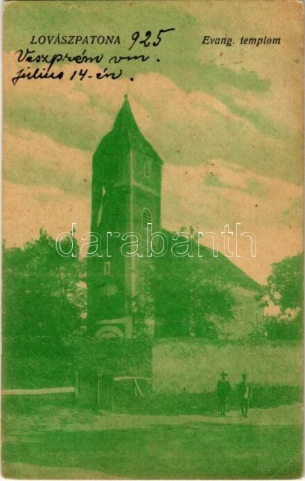 1925 Lovászpatona, Evangélikus templom. Hangya kiadása (EK)