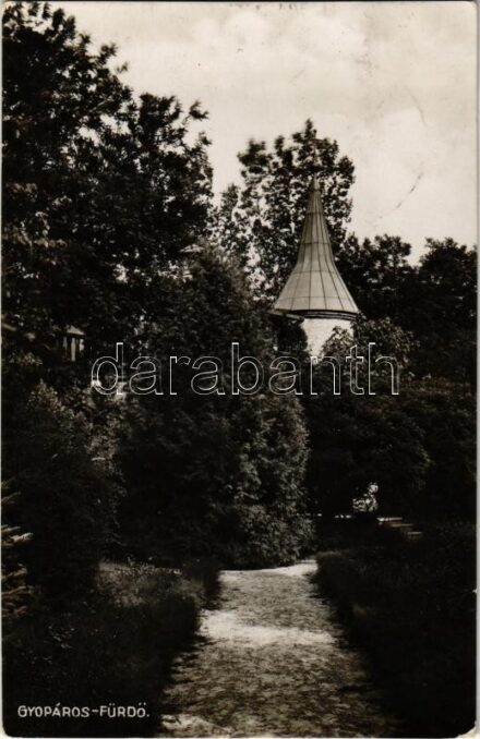 1933 Gyopárosfürdő (Orosháza), részlet. Demartsik Ferenc kiadása (EK)