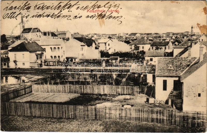 1912 Keszthely, látkép. Mérei Ignác kiadása (Rb)