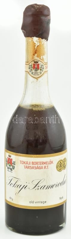 1937 Tokaji szamorodni muzeális fehérbor bontalan palack, viaszpecséttel.