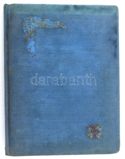 Egészvászon kötésű, üres szecessziós fotó- vagy képeslap album, 1900-1920 körül, kopott borítóval.