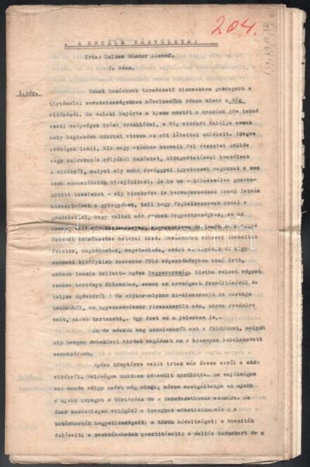 cca 1920-40 Lelkes Nándor József: A regélő Vágvölgye, gépelt kézirat, 35p, hajtott, néhány lapon kisebb gyűrődésekkel