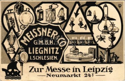 1924 Meissner & Co. GMBH Liegnitz i. Schlesien. Zur Messe in Leipzig / Shop advertisement from Legnica (Poland), litho (fa)