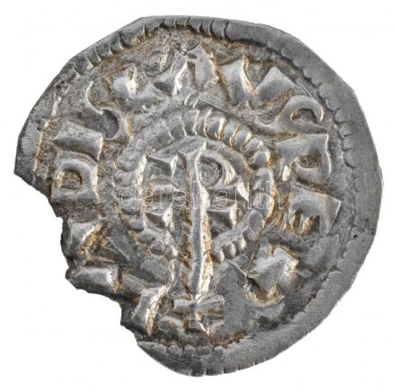 1077-1095. Denár Ag 'I. László' (0,54g) T:2,2- kitörés Hungary 1077-1095. Denar Ag 'Ladislaus I' (0,54g) C:XF,VF cracked Huszár 21., Unger I.: 15.