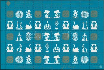 Dánia 1975 Karácsony - H. C. Andersen 50-es levélzáró ív