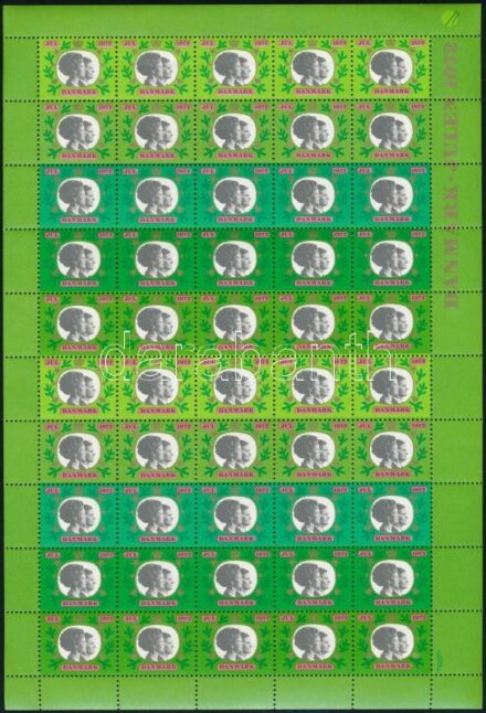 Dánia 1972 Karácsony 50-es levélzáró ív